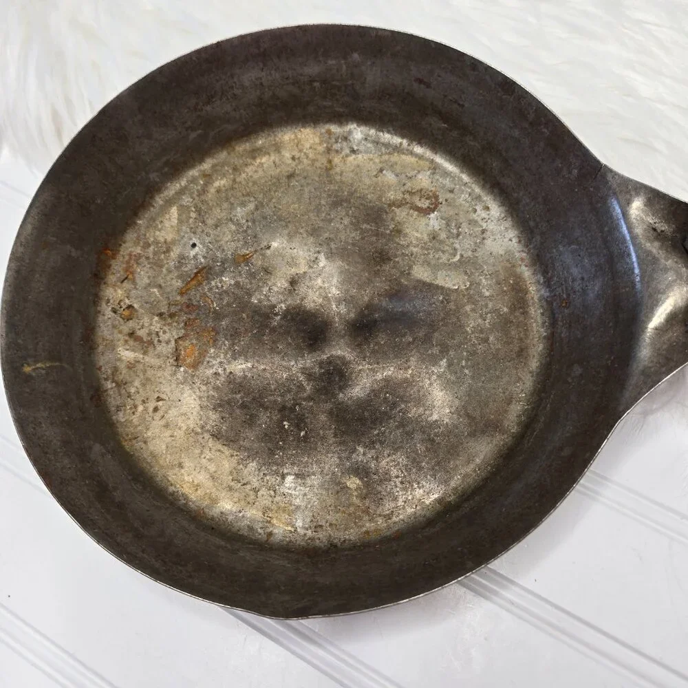 Vintage Antique L&G Cold Handle Cowboy Fry Pan Skillet 9